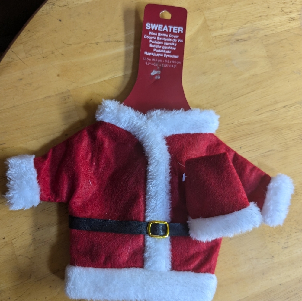 Santa Wine Bottle Cover